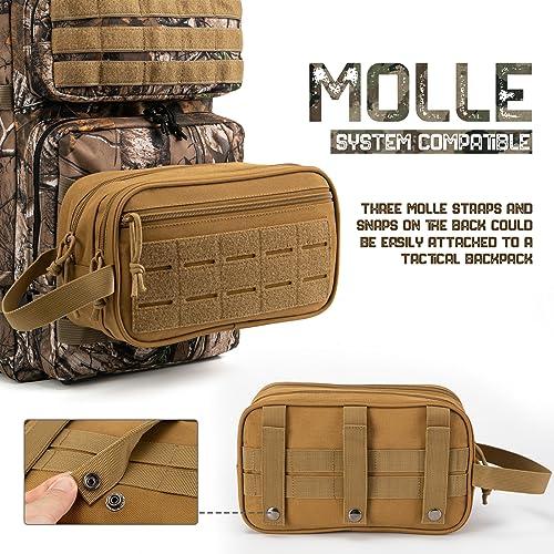 QT&QY QT&QY Tactical Toiletry Bag For Men Hygiene Bag EDC Military Tool Molle Pouches Small Dopp Kit Mens Shaving Kit Travel shower Bags