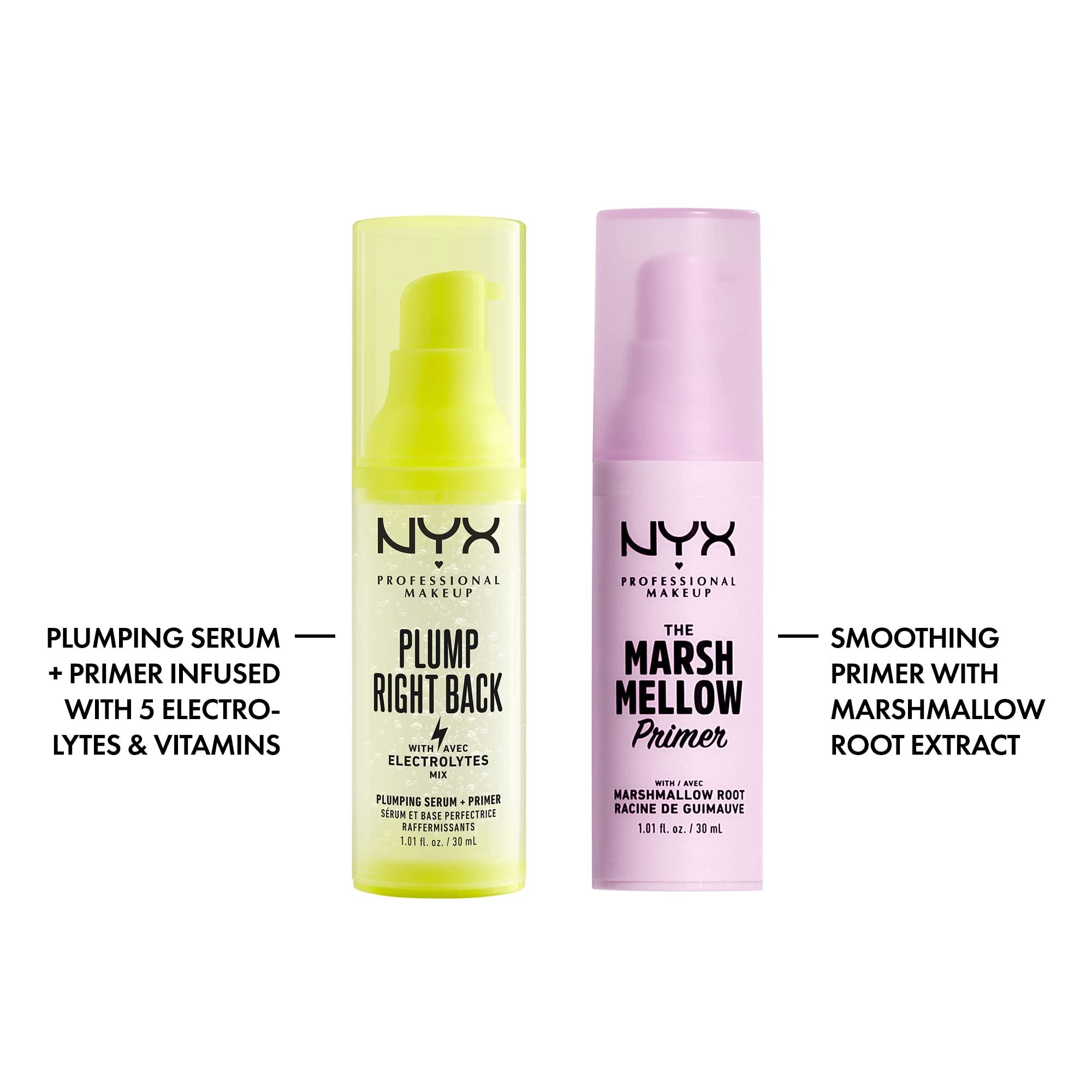 NYX PROFESSIONAL MAKEUP NYX PROFESSIONAL MAKEUP Plump Right Back Plumping Serum & Primer + Marshmellow Smoothing Primer (2-Pack Bundle)
