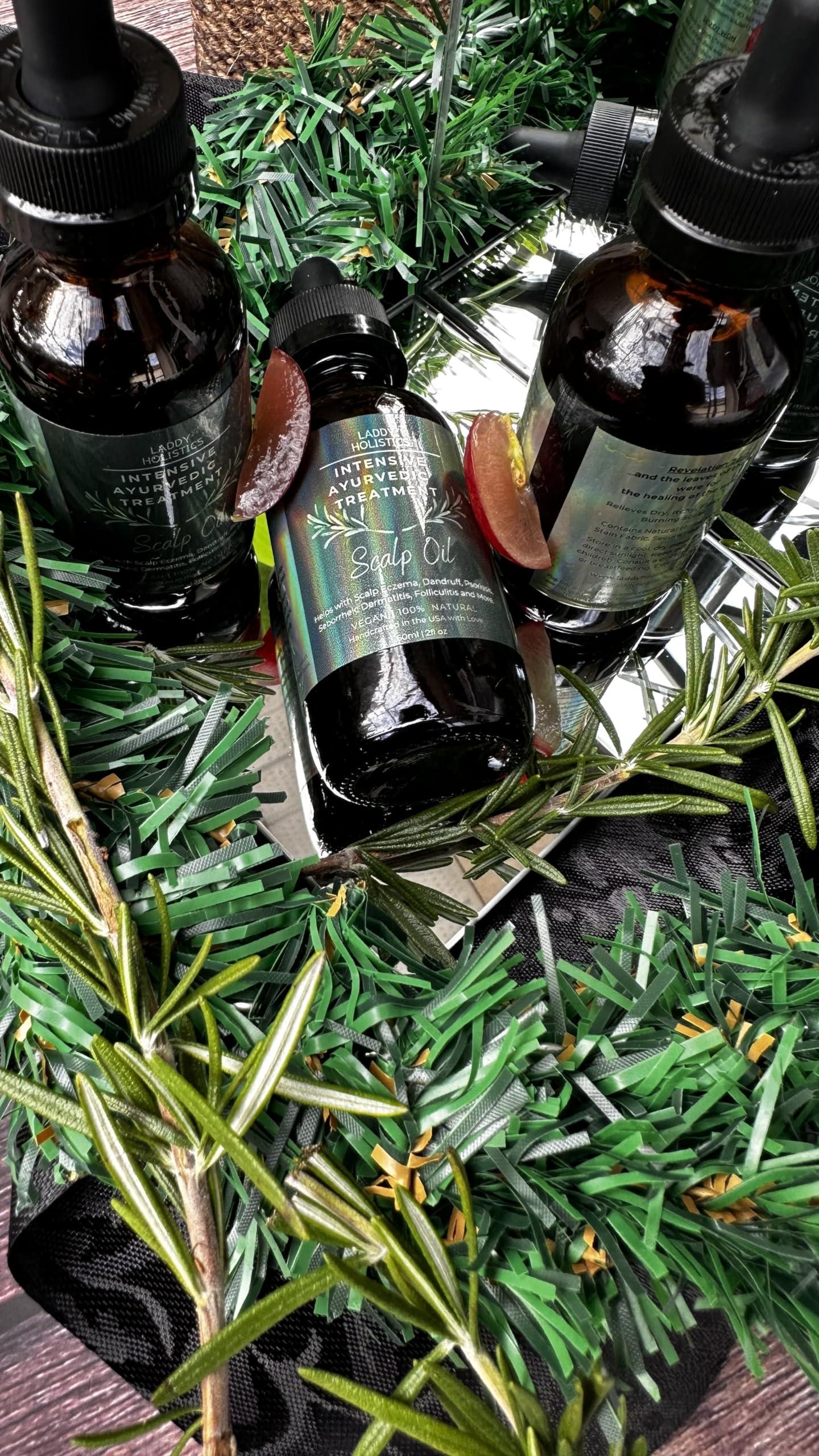 Generic Generic Ayurvedic Scalp Oil for Dandruff, Eczema, Hair Growth, 30+ Herbs, Roots, Oils, Green