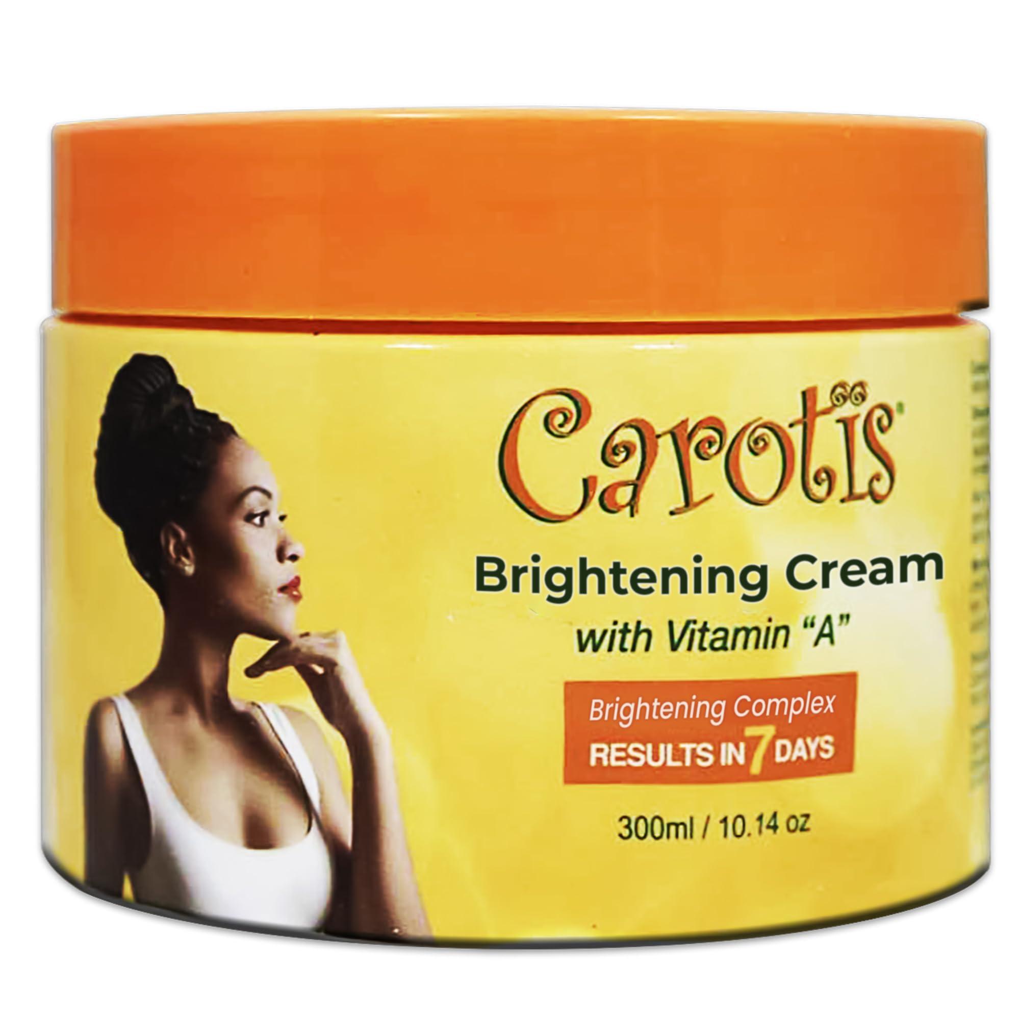 CAROTÏS CAROTS, Skin Brightening Cream 300ml / 10.14fl oz 7 Day Night Cream for Uneven Skin Tone, with Vitamin A