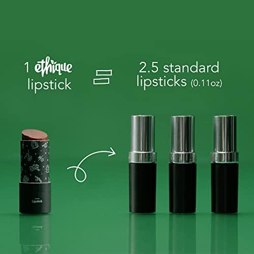 Ethique Ethique Dahlia Satin Matte Lipstick - Terracotta Brown - Plastic-Free, Vegan, Cruelty-Free, Eco-Friendly, 0.28 oz (Pack of 1)