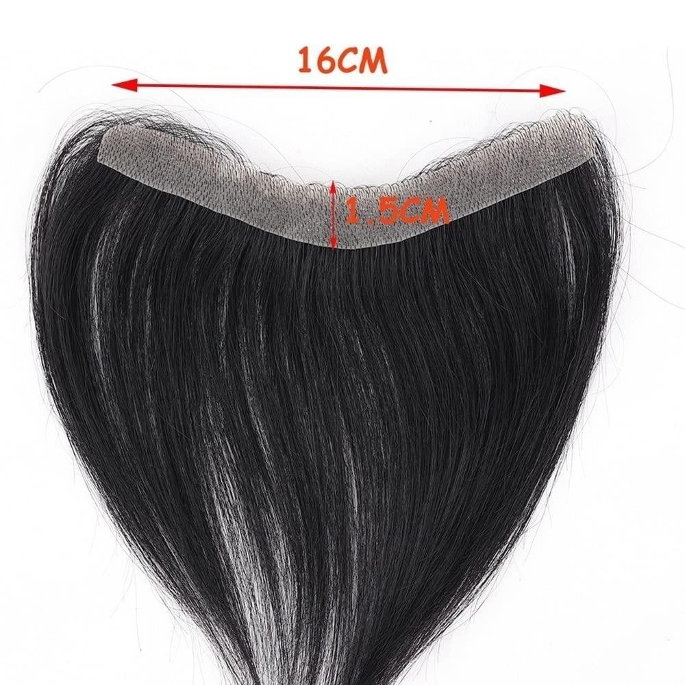 Generic Toupees, Men Synthetic Forehead Hairline Toupees, with Gule Tape Hair Piece Hair Extension, Natural Hair Bang Replacement System (Color : 1.5x16)
