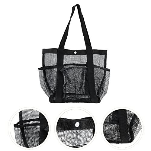 Zerodeko Zerodeko Beach Toiletry Bag Large Capacity Toiletry Bag Beach Bag Large Kids Toy Mesh Beach Toy Bag Portable Beach Pouch Large Beach Bag Childrens Toys Tote Bag Net Travel Make up