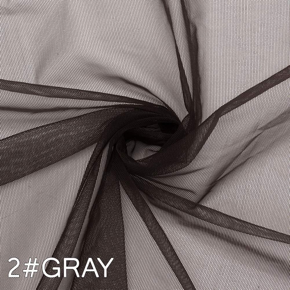 LesafeV LesafeV Swiss Lace For Wig Making 1 Pcs Lace Front Hair Net 1/4 Yard Weaving Wigs Foundation Toupee Frontal Closure Net For Making Wigs 2# Gray