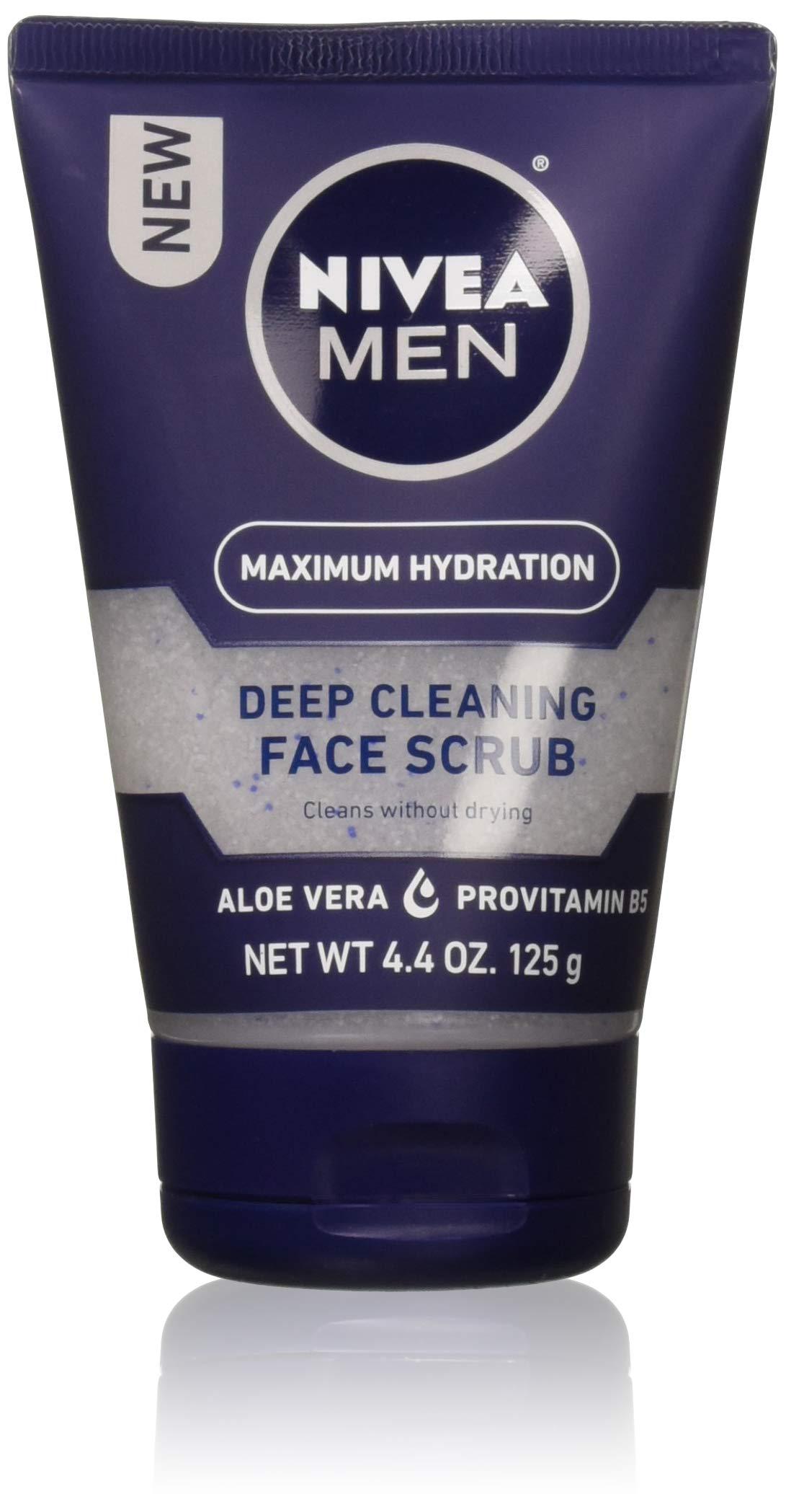 NIVEA NIVEA FOR MEN Original, Deep Cleaning Face Scrub 4.4 oz (Pack of 2)