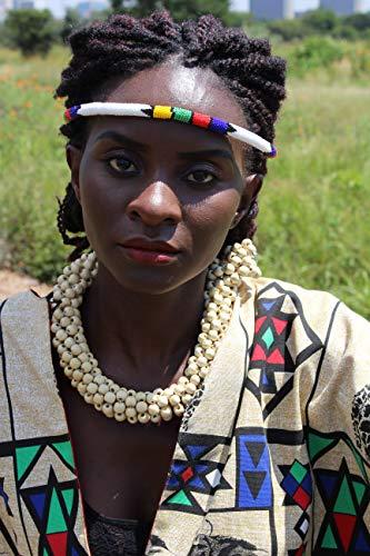 Chuma Luxury African Zulu Headband and bracelet (White)