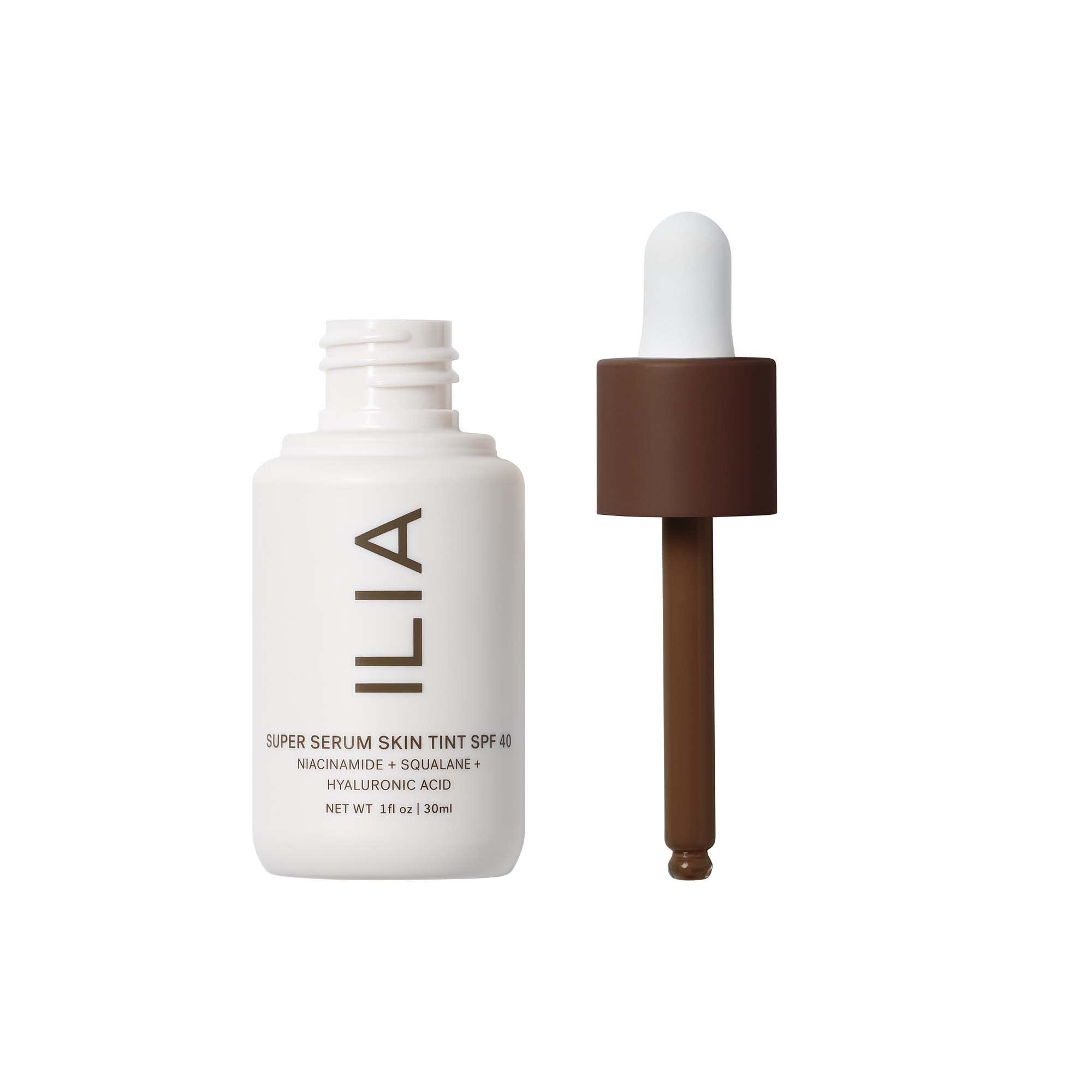 ILIA ILIA - Super Serum Skin Tint SPF 40 | Non-Comedogenic, Vegan, Lightweight to Help Against Blue Light, + Pollution while Hydrating, Smoothing, + Refining (Miho ST17, 1 fl oz | 30 ml)