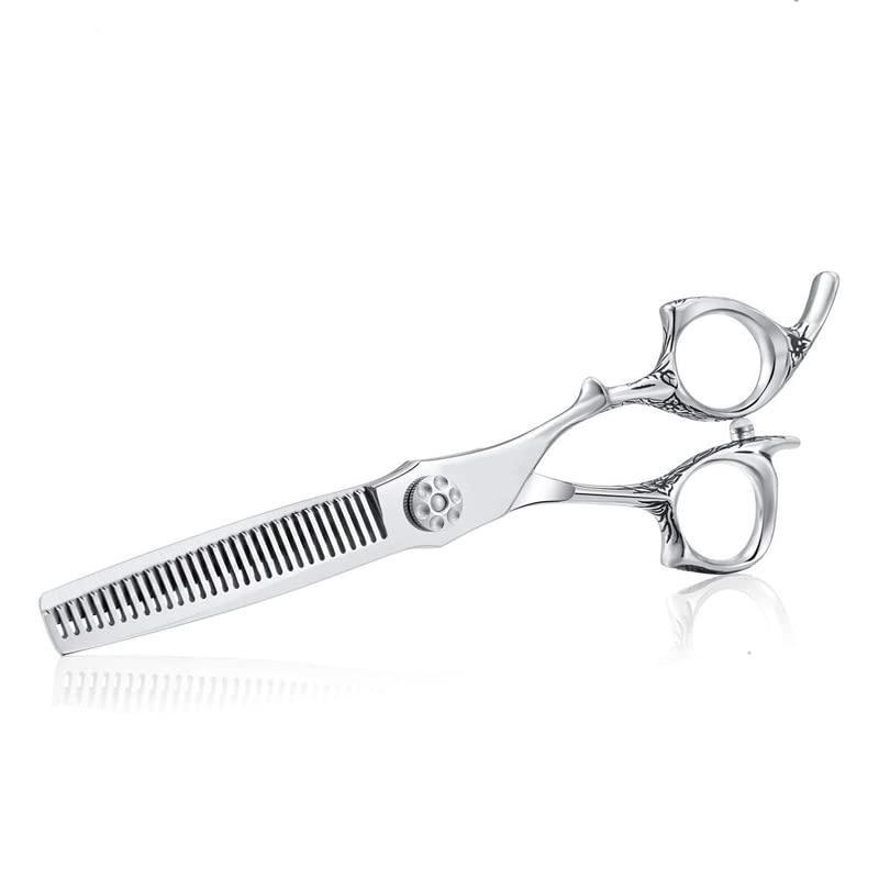 WGGTX Professional Hair Cutting Shears, 6 Inch Professional Salon Haircut Japanese Stainless Steel 440C Barber Hair Trimmer Cutting Thinning Scissors set (Color : Set)