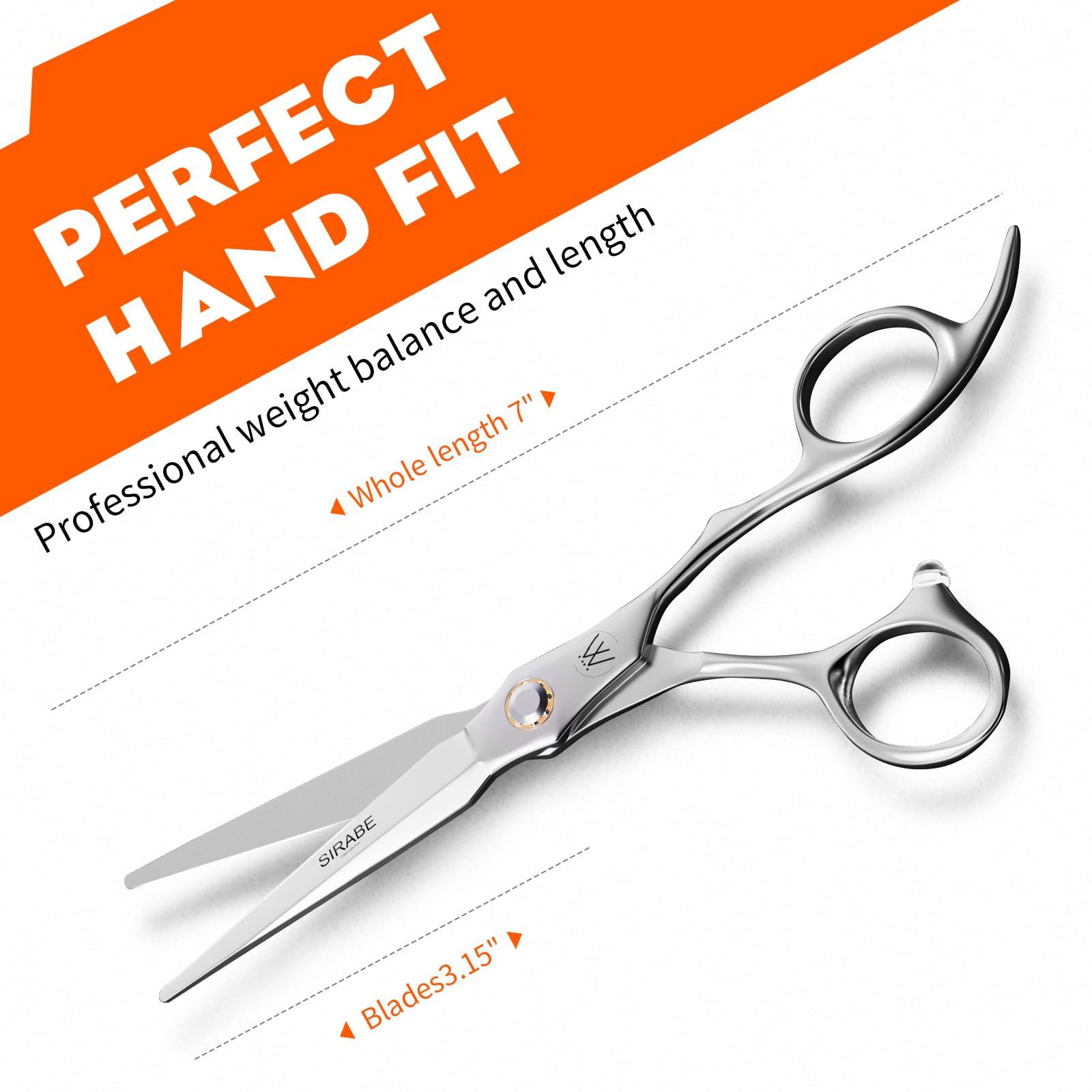 Sirabe Sirabe HIGH-END Professional Hair Cutting Scissors Shears - Ultra Sharp Blades for Precise Cutting - Barber Shears Haircut Scissors 440C Stainless Steel for Salon Hairstyling & Home Hairdressing