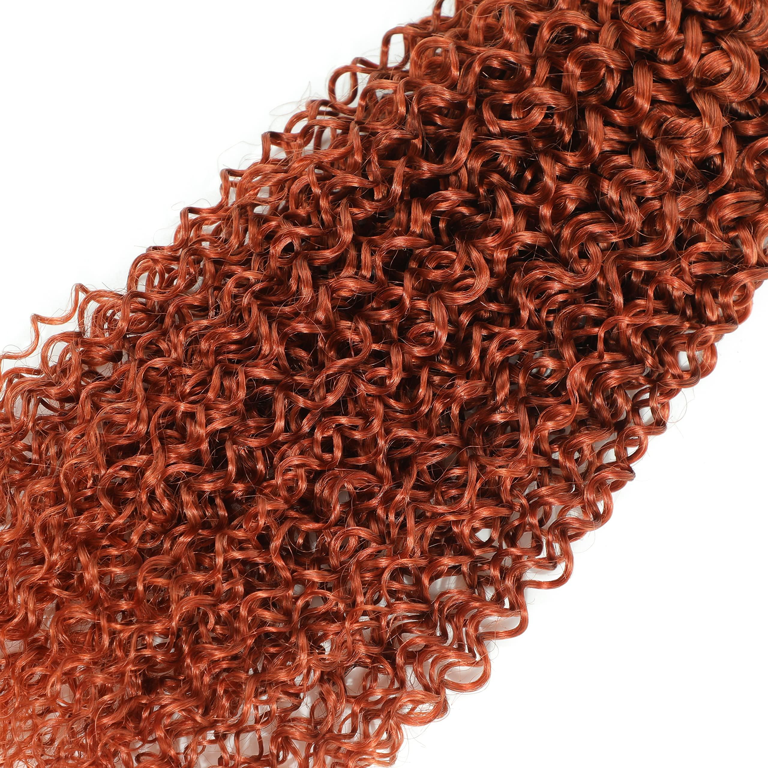 REMY HAIR FASHION REMY HAIR Kinky Curly Human Hair Bundle #350 Ginger Orange Brazilian Curly Hair bundles Curly Weave Hair Extension 22 Inch 1 bundle