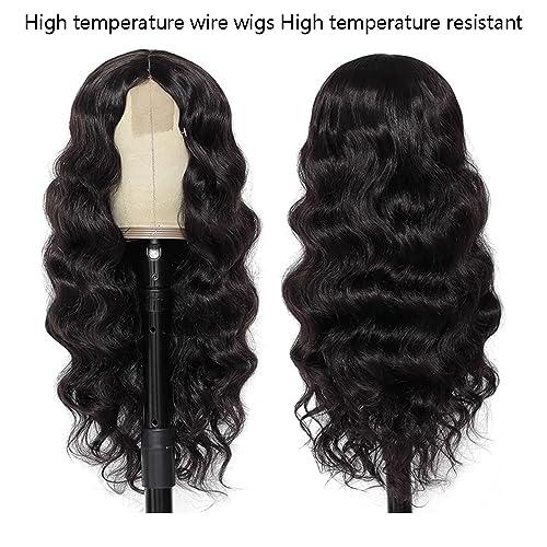 SAFWEL 28 Inch Curly Lace Front Wig Sexy Women Long Hair Big Wave Long Curly Wigs High Temperature Synthetic for Party Vacation (Color : Brown)