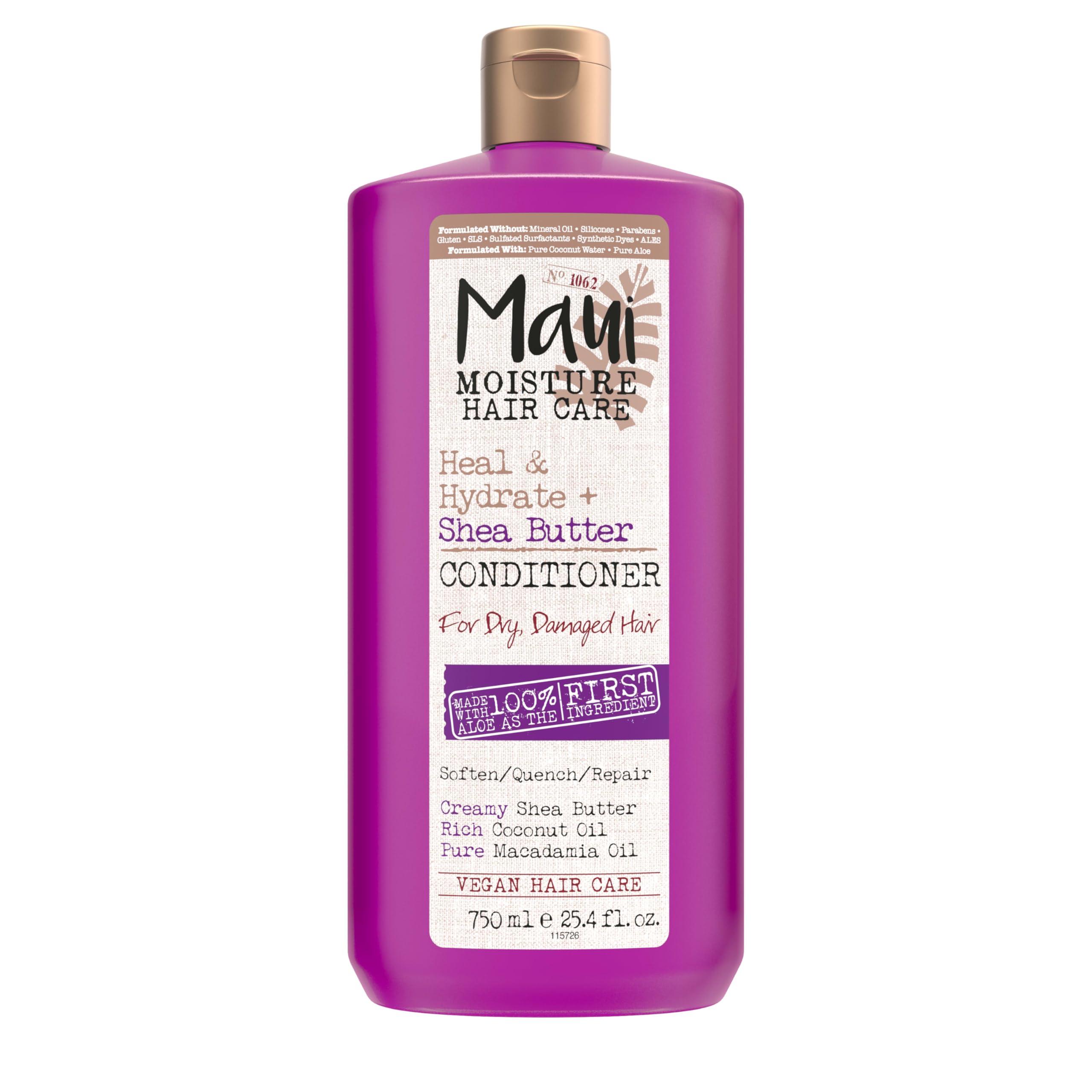Maui Moisture Maui Moisture Heal & Hydrate + Shea Butter Conditioner for Dry, Damaged Curls Helps Soften & Revive Curly & Coily Hair with Macadamia & Coconut Oils, Vegan & Silicone-Free, 13 fl. oz