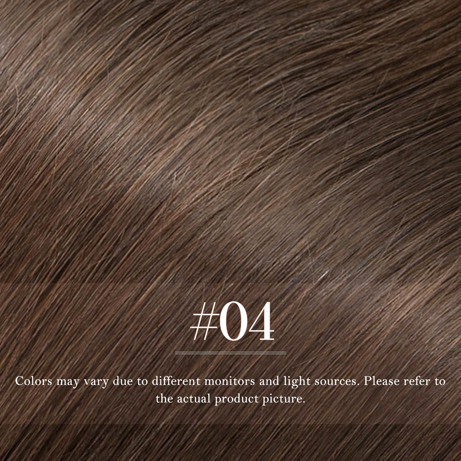 TESSHAIR TESSHAIR 16 Inch Microbead Hair Extensions Human Hair, Micro Ring Hair Extension Beads 100% Real Human Hair for Women, Natural Can be Washed Curled Dyed Permed, 50 Strands 50g #04 Medium Brown