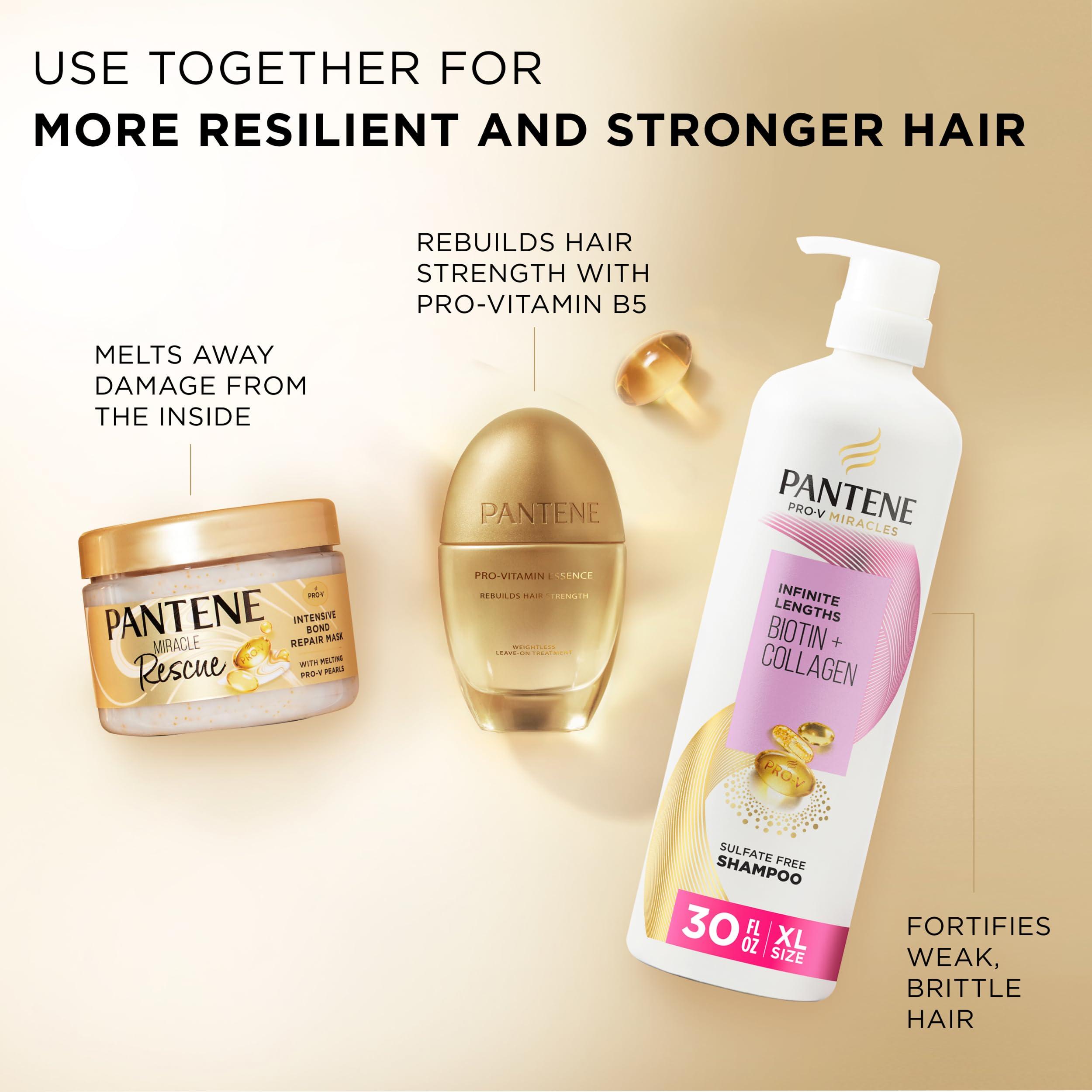 Pantene Pantene Miracle Rescue Hair Mask, Intensive Bond Repair with Melting Pro-V Pearls, Melts Away Damage, Builds Bonds, Strengthens Against Damage, Deep Conditioning for Dry Damaged Hair, 10.1 fl oz