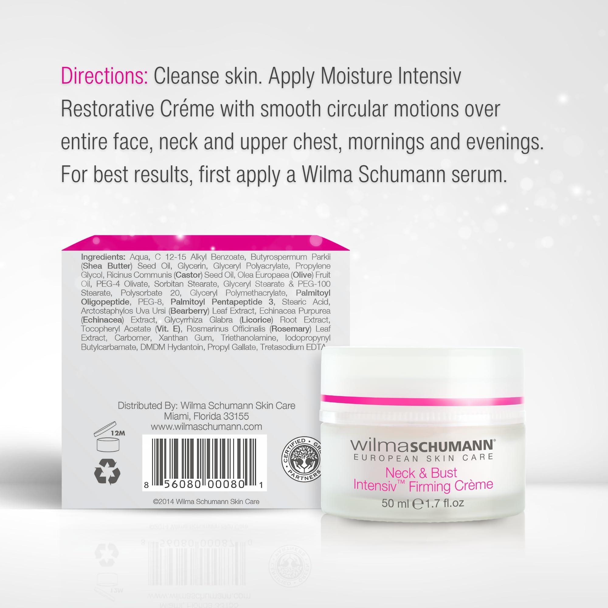 WILMA SCHUMANN WILMA SCHUMANN Moisture Intensiv Restorative Cream, Firming Face Moisturizer, Face Cream, 1.7 oz