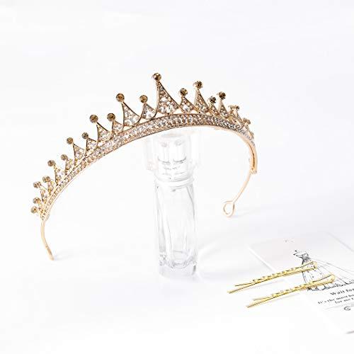 Fairyu Fairyu Gold Baroque Wedding Crown and Tiaras Rhinestone Bride Tiaras Queen Crowns Head Accessories for Women and Girls