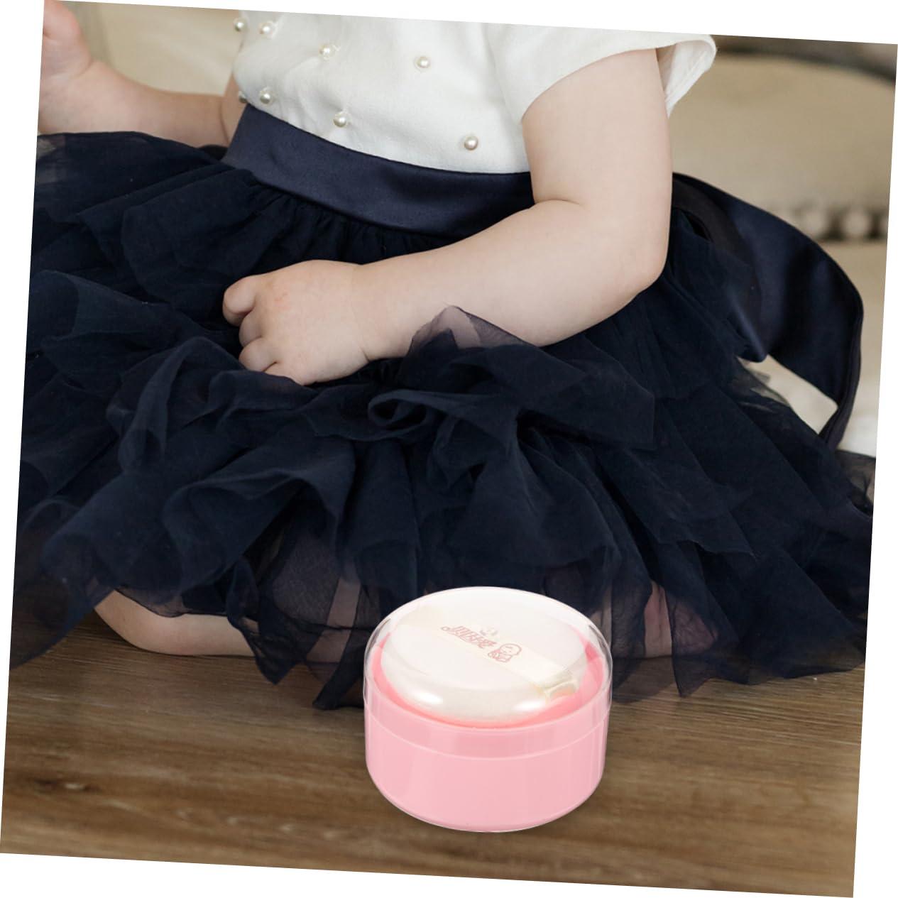 Housoutil Housoutil Box Body Powder Puff Box Powder Puffs for Loose Powder Empty Powder Puff Case Powder Puff Container with Puff Baby Powder Puff Synthetic Sponge Child Compact Powder Puff Holder