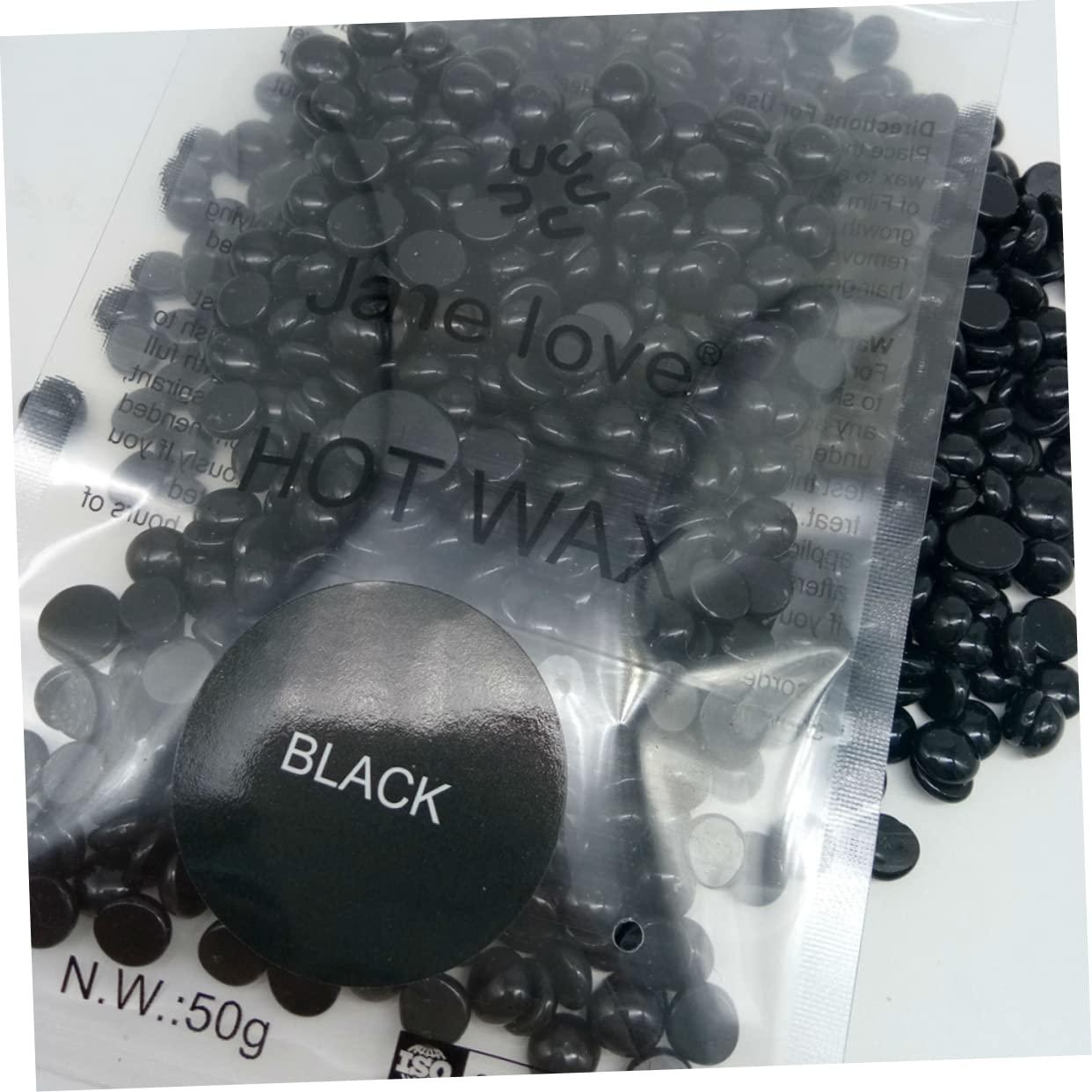 FOYTOKI FOYTOKI Painless Hard Wax Beans for Hair Removal 50g Stripless Wax Beads for Men and Women Ideal for Coarse Body Hair Easy to Use Black Wax Beans for Sensitive Skin