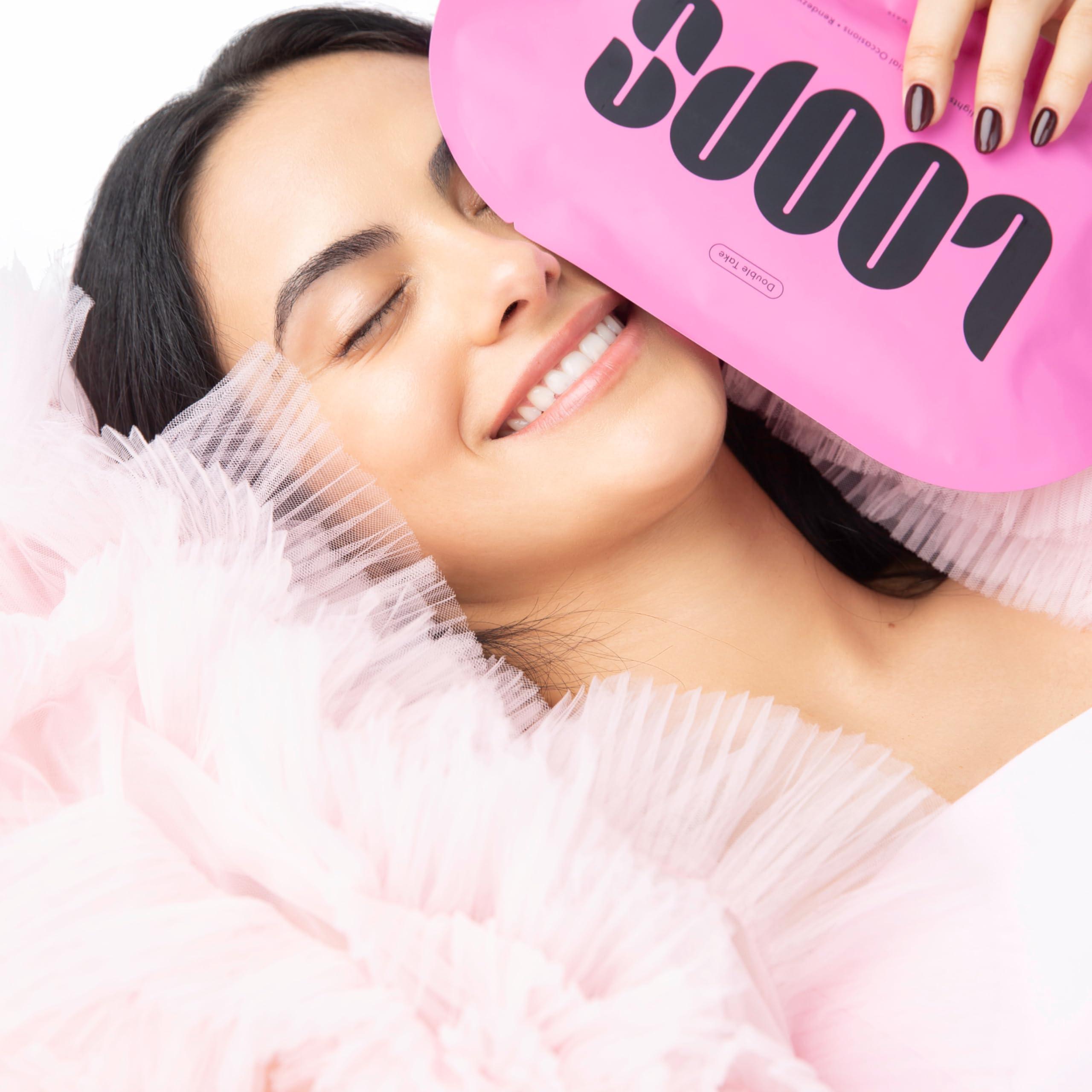 LOOPS LOOPS DOUBLE TAKE - Glow Hydrogel Face Mask - Calms and Soothes Skins Surface - Helps Refine Pores and Brighten for a Flawless Face - Leaves You Glowing and Luminous - For All Skin Types - 1 Pc