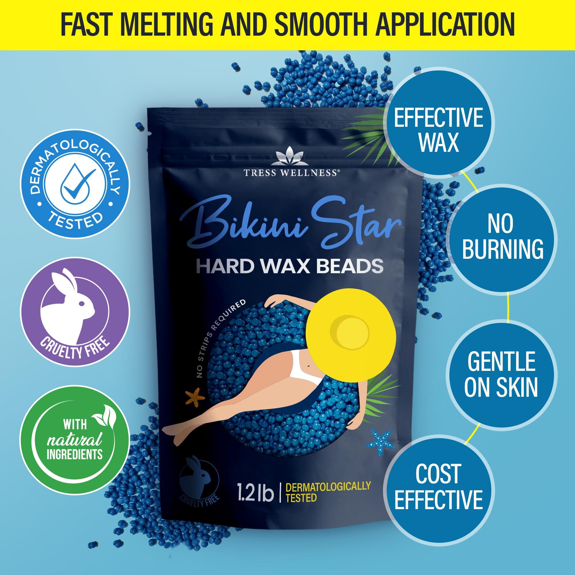Tress Wellness Tress Wellness Hard wax beads for hair removal - For sensitive skin - Bikini Star 1.2lb