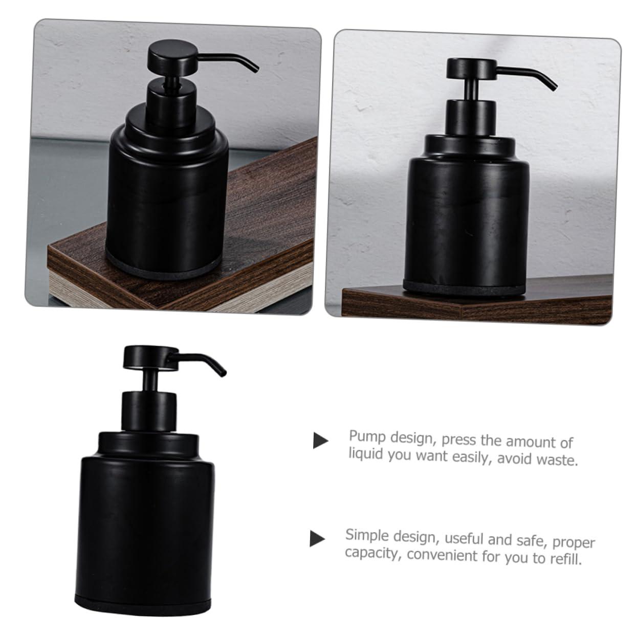 PRETYZOOM PRETYZOOM Press Pump Lotion Bottle Stainless Steel Shampoo Dispenser 300ml Empty Pump Bottle for Refill