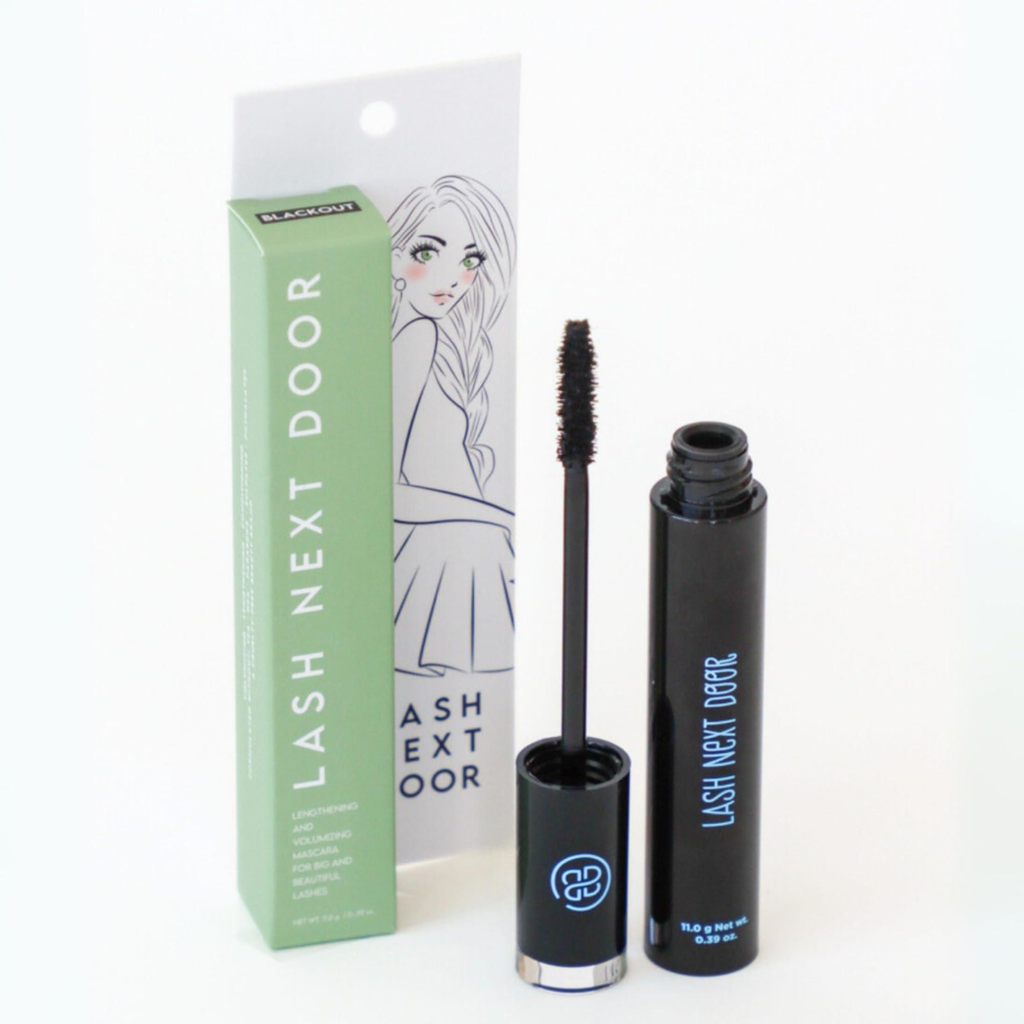LASH NEXT DOOR Lash Next Door Water Resistant Mascara Black Volume and Length - No Clump Volumizing Mascara for Thickening and Lengthening - Smudge Proof Lashes by Brooklyn and Bailey (1 Pack)