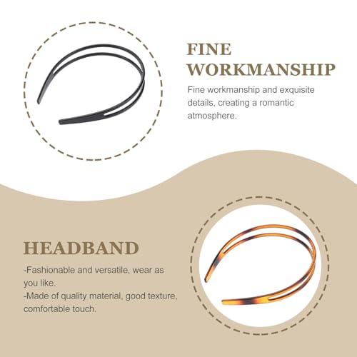 minkissy minkissy 2pcs Toothed Headbands Plastic Hair Band Anti-slip Hair Hoop Daily Headpiece for Women Girls