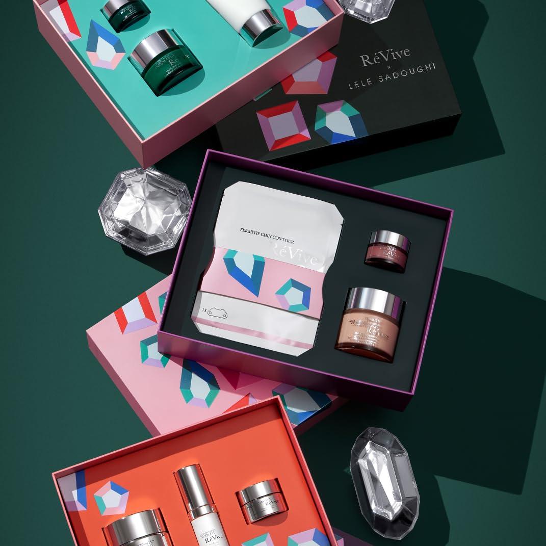 RVive RVive x Lele Sadoughi RNewal Icons Gift Set - Full Size Skin Care Set Includes Foaming Facial Cleanser, Moisturizing Renewal Face Cream & Moisturizing Renewal Eye Cream (3 Count)