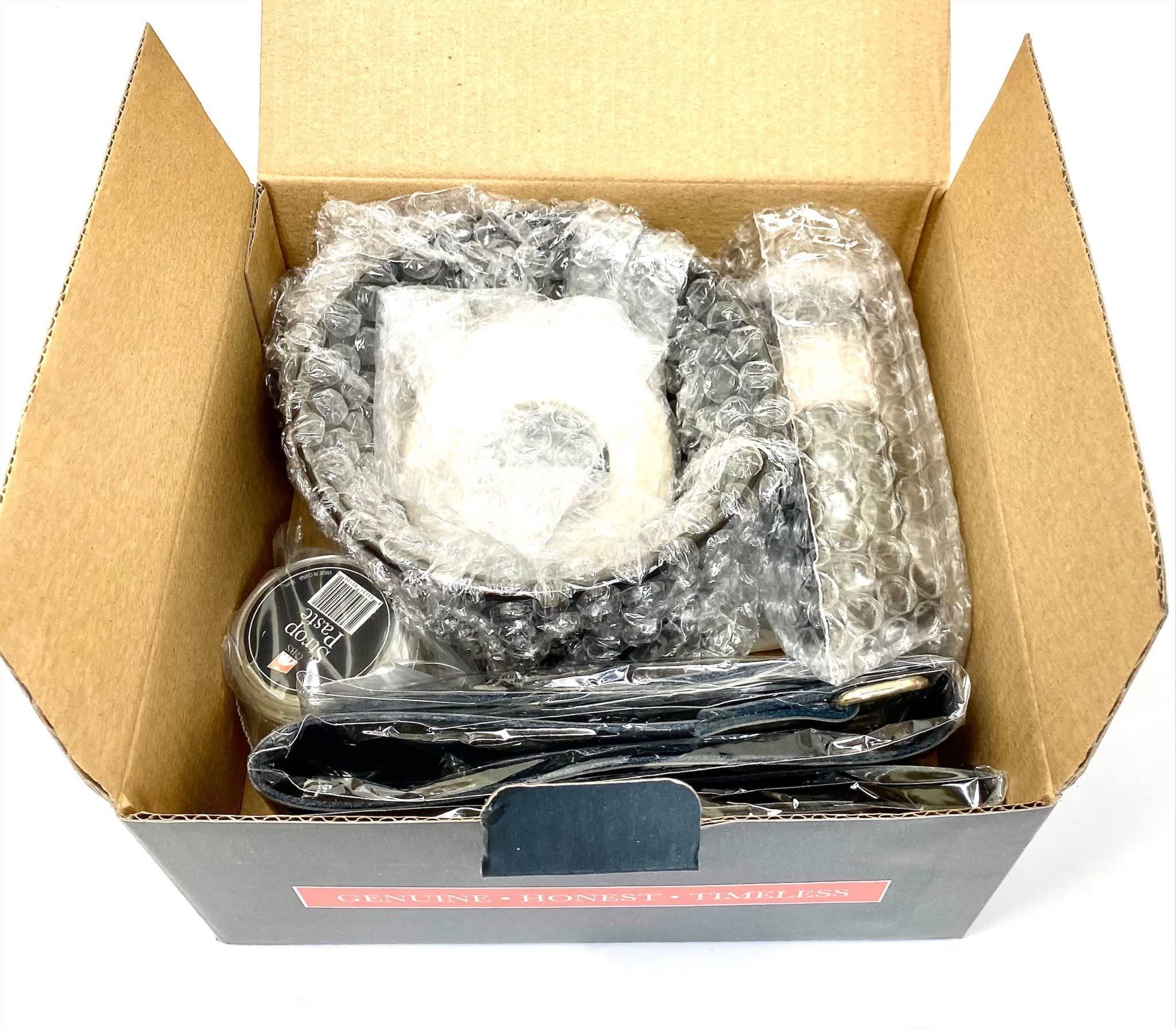 G.B.S G.B.S Black Luxury Shaving Kit - Wood Straight Razor, Mug, Natural Soap, Brush, Alum block, Strop and Paste Grooming Kit, Black