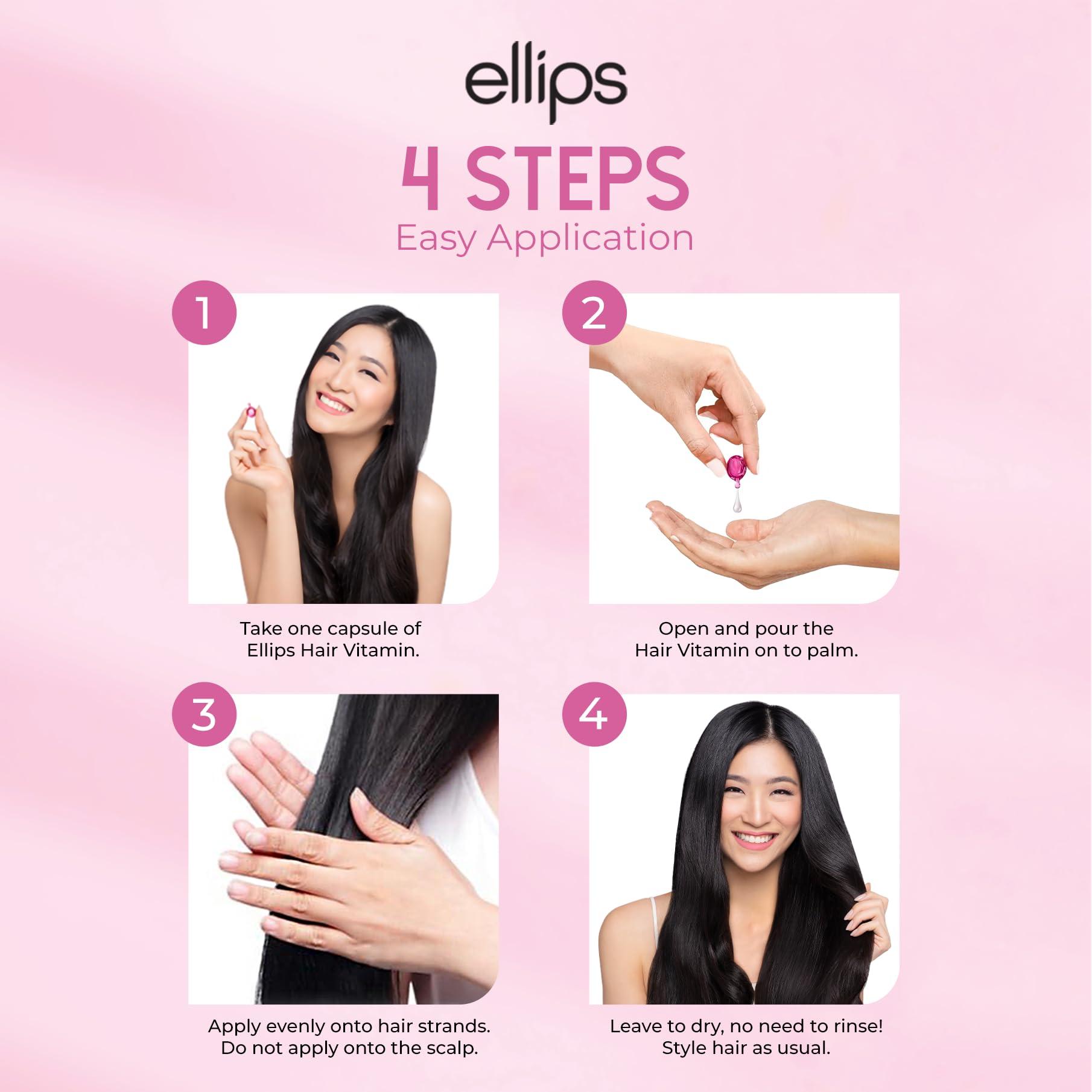 Ellips Ellips Hair Vitamin Hair Treatment, 50 Capsules - Hair Oil & Heat Protectant for Frizzy Hair - Support Healthy Shiny Hair