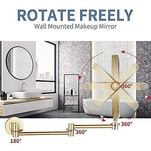 Suuim Vanity Mirror,Wall Mounted Makeup Mirror with 10X Magnification,8 inch Double Sided Vanity Magnifying Mirror,Cosmetic Mirror Shaving Mirror for Bathr