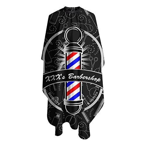 MLIANCEN Custom Barber Cape Hairdresser Cape, Add Your Photo Text Logo Personalized Barbershop Salon Cape for Men, Customized Hair Cutting Cape for Home Salon Barbershop