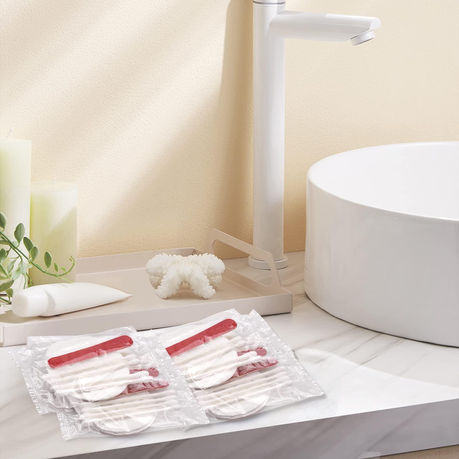 HQSLsund HQSLsund 100 Pack Disposable Toothbrushes Bundle with 100 Pack Hotel Vanity Kit Cotton Swabs