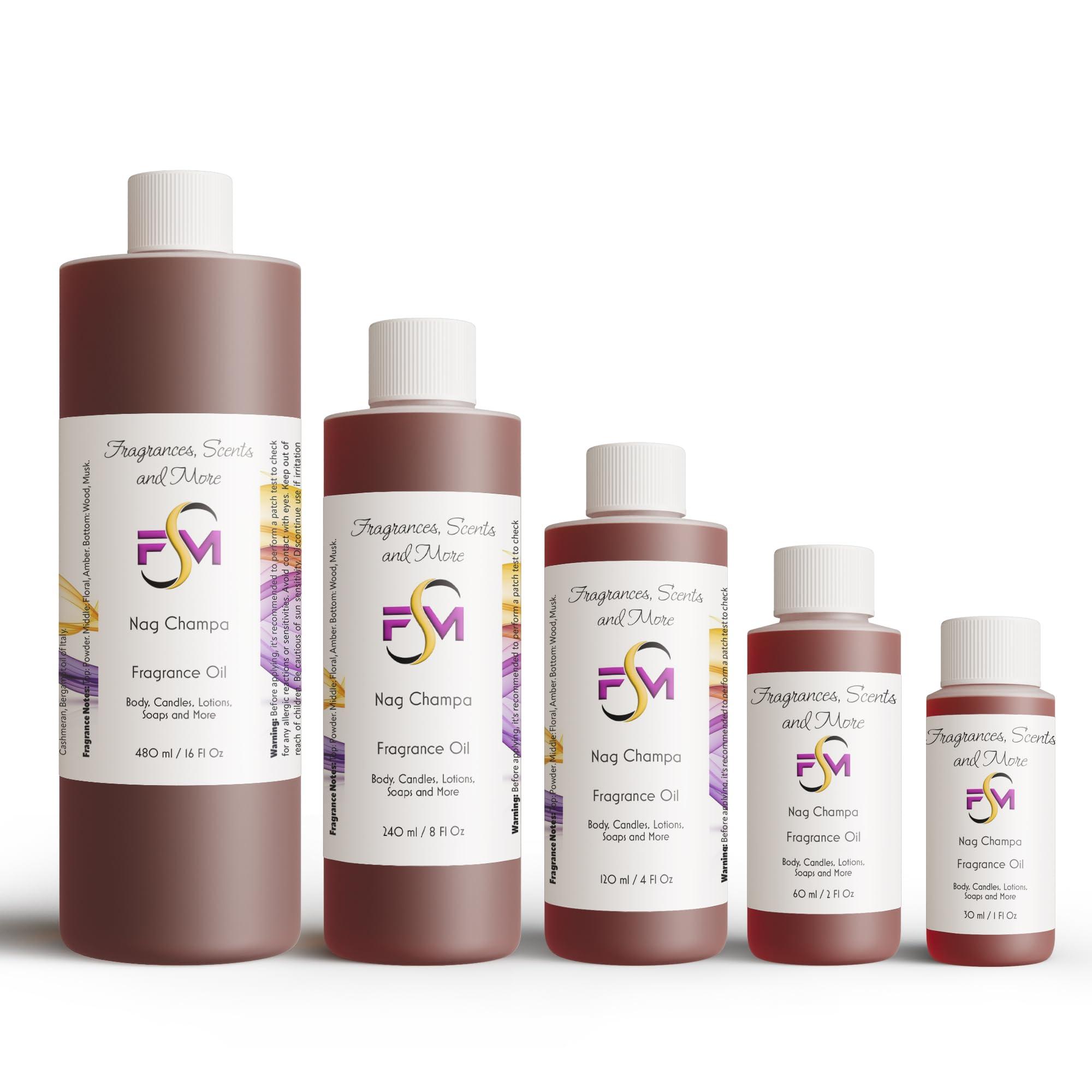 Fragrances, Scents and More Nag Champa Fragrance Oil - 1 Fl Oz Glass Roll On (30ml)