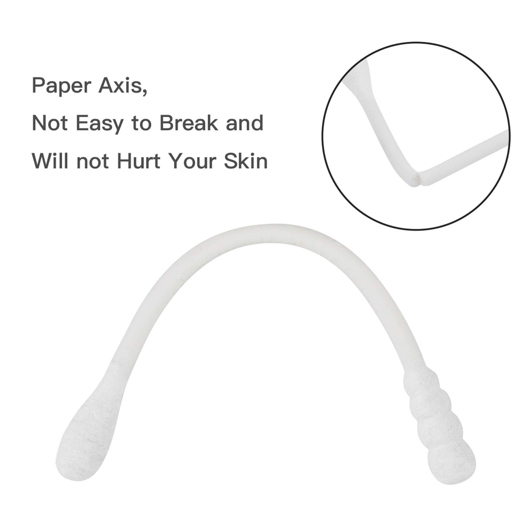 tifanso tifanso 200 Count Cotton Swabs, Natural Double Tipped Cotton Buds, Cruelty-Free Ear Swabs, Chlorine-Free Hypoallergenic(White)