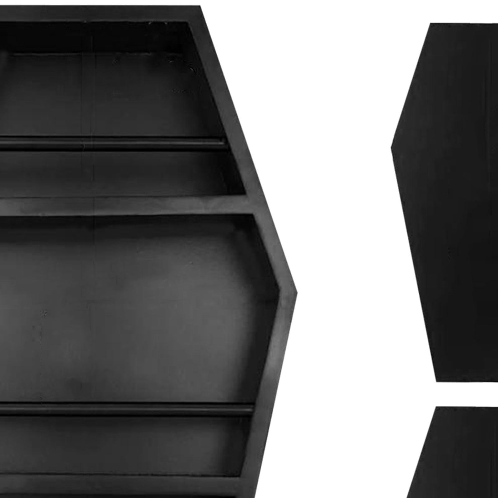 XWXLIJV XWXLIJV Wall Mounted Cosmetic Storage Rack Cosmetic Display Case with 2 Makeup Brush Storage Box Black Makeup Organizer for Bathroom