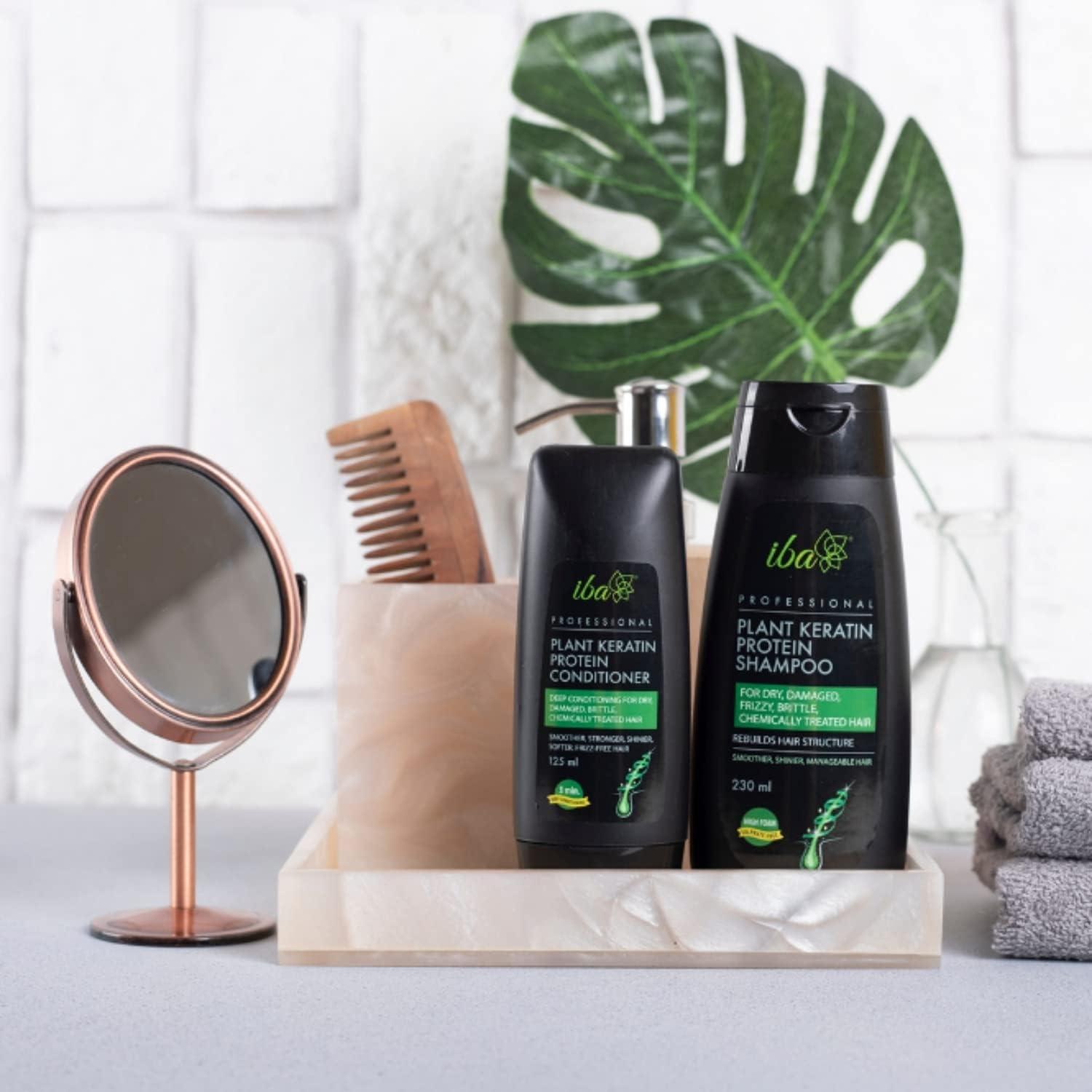 KM Plant Keratin Shampoo & Conditioner Combo | No Sulfates, No Parabens, High Foaming Formula for Dry Frizzy Damaged Hair