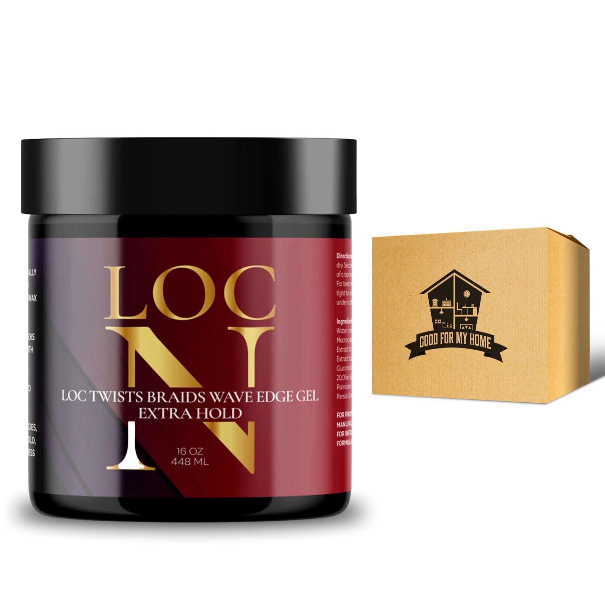 LOCN LOCN Twists Braids Wave Edge Gel, Extra Hold, 16 oz (448 ML)