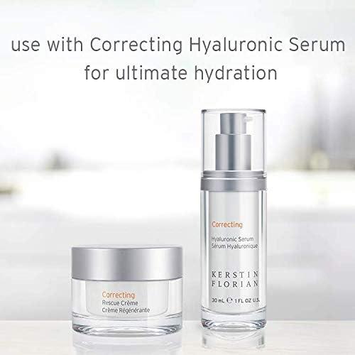Kerstin Florian Kerstin Florian Correcting Hyaluronic Serum | Correcting Rescue Creme Set | Moisturizing Anti Aging Serum for Hydration | Healing Moisturizer with Shea Butter and Vitamin E Duo