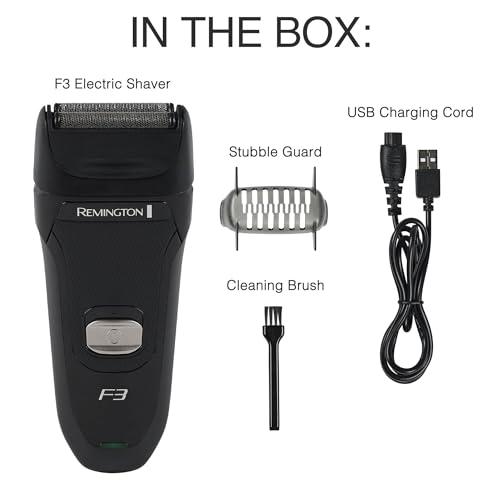 Remington Remington F3 Style Series Foil Shaver for Men, Flexing Blades for Close and Comfortable Shave, Cordless Electric Rechargeable Razor.