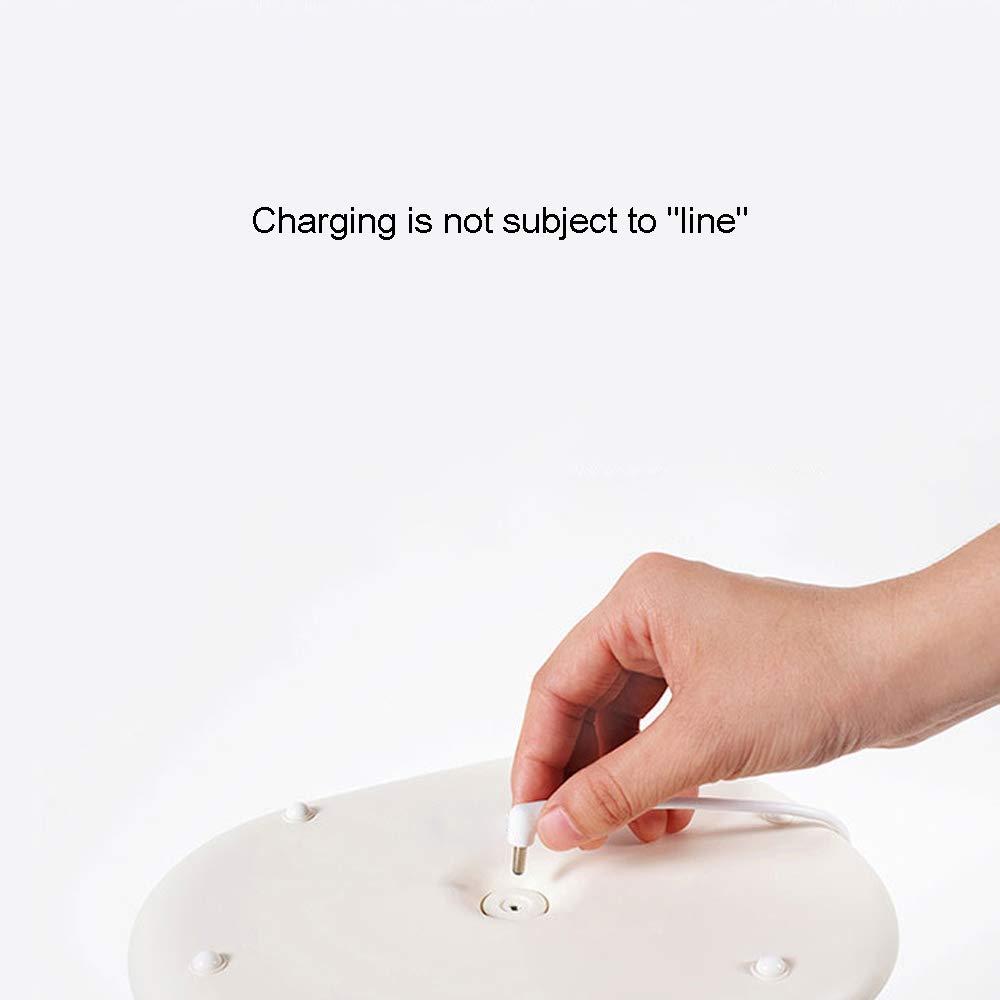 JBGIJIJIJFIJEEEHTRH Makeup Mirror Mirror LED Makeup Rechargeable, Portable Tabletop anity with Lights, 180 Free Rotation, Adjustable Brightness Touch Screen Base Storage Box Design (Color : White) (Green)