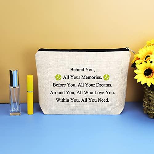 Mikela Tennis Gifts Makeup Bag Tennis Player Birthday Gift Tennis Lover Inspirational Gifts Cosmetic Bag Tennis Team Gift Best Friend Friendship Gift Christmas Graduation Gift Travel Pouch