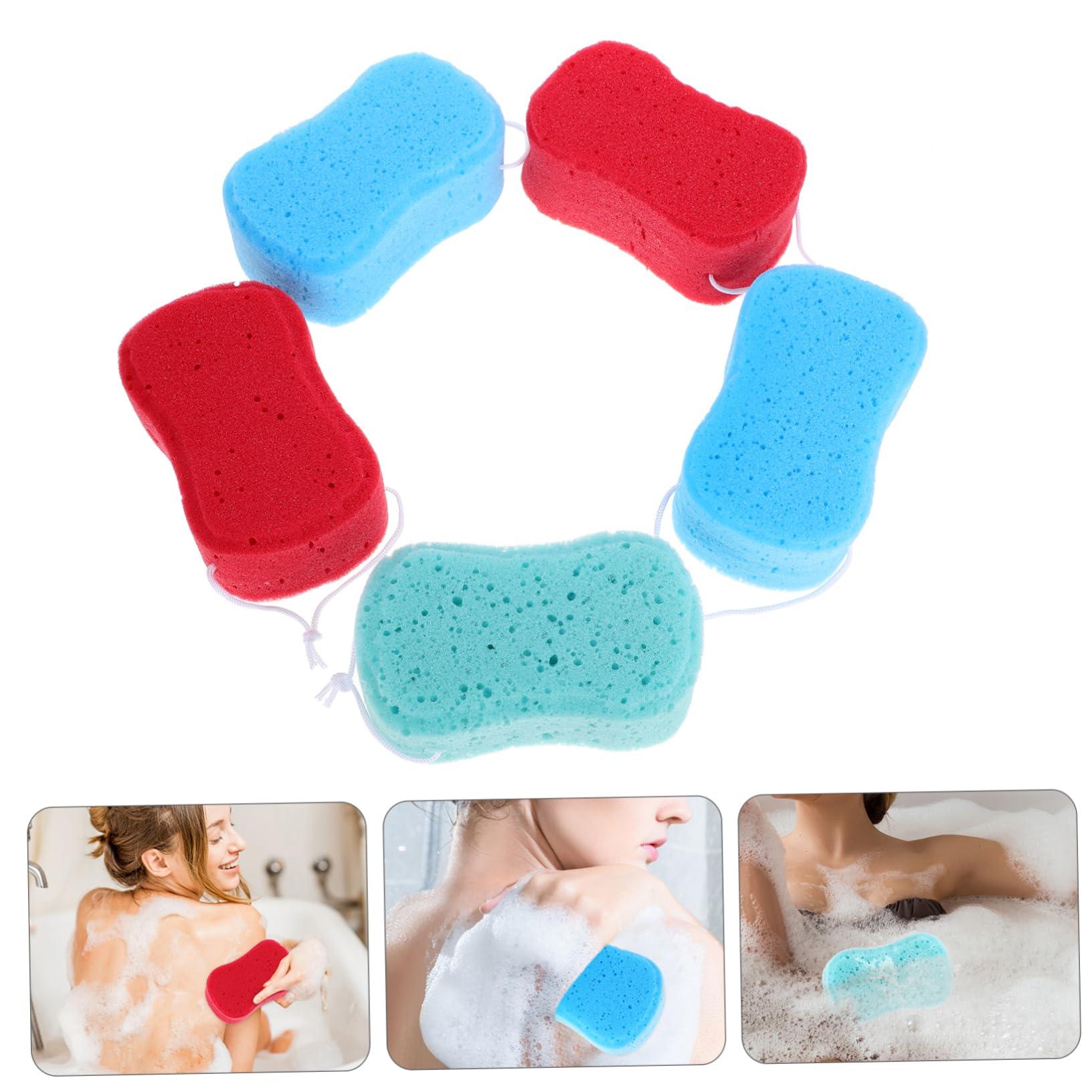 Hemoton Hemoton 5pcs Bath Sponge Decontamination Sponge Car Bath Scrub Shower Sink Sponge Holder Clean Sponge Face Erasers Facial Cleansing Sponge Large Sponge Body Kit Algae Sponge