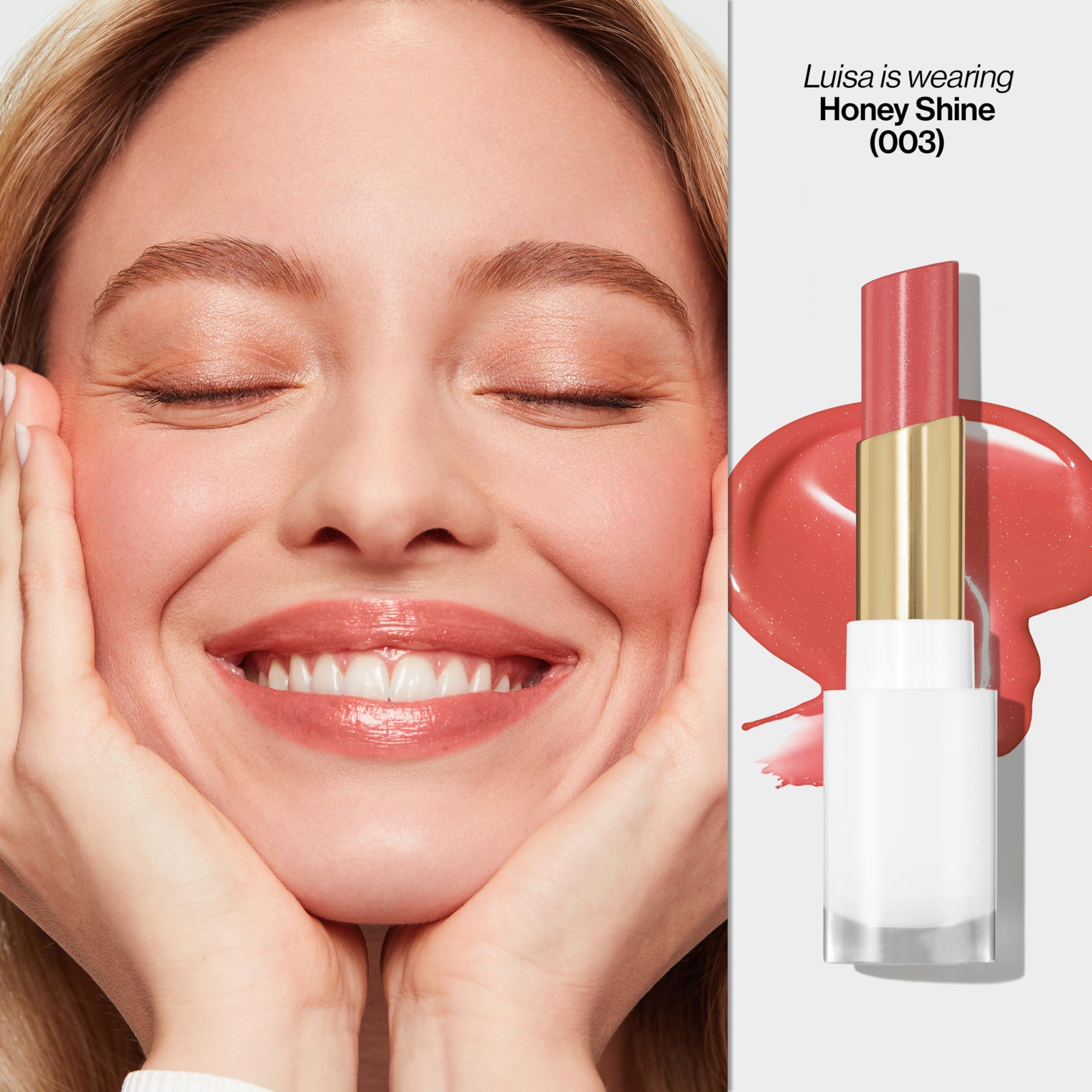 REVLON REVLON Super Lustrous Glass Shine Balm, Hydrating Tinted Lip Balm, Sheer, Glossy Shiny Finish, 003 Honey Shine, 0.11 oz