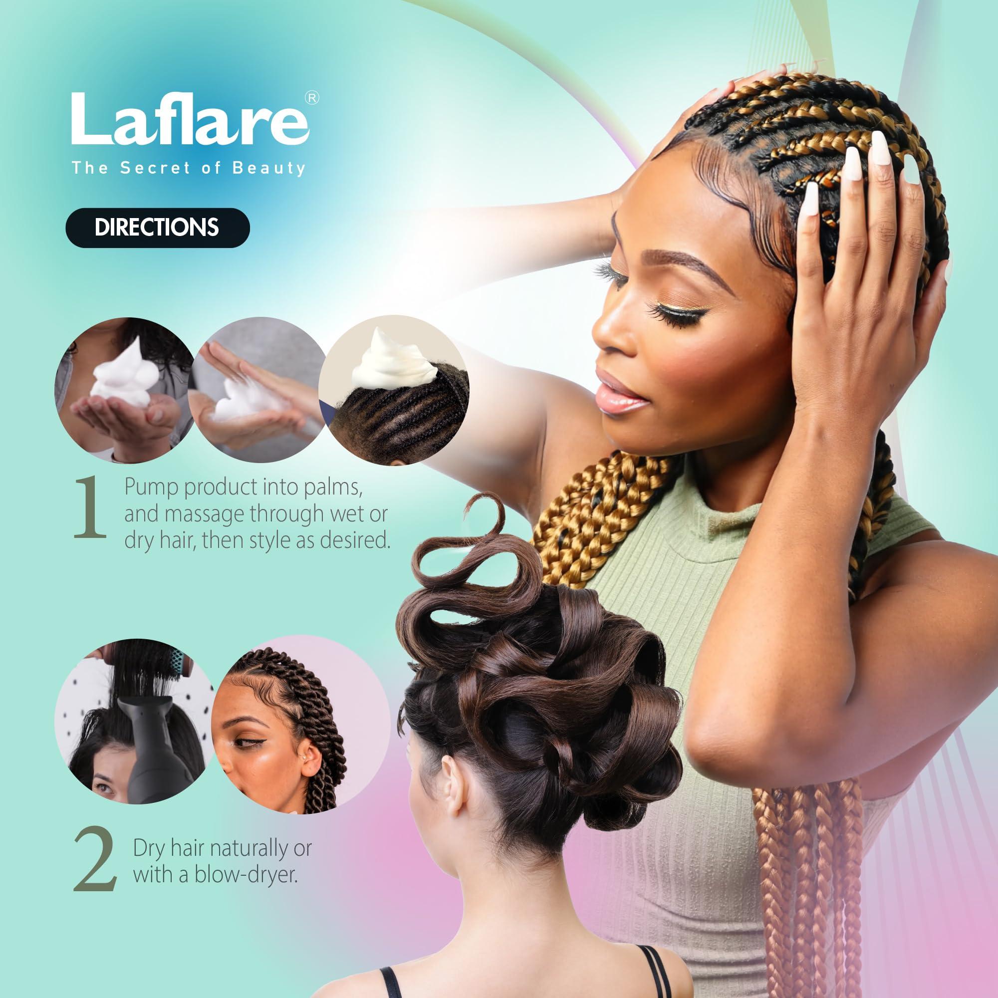 Laflare Laflare New Travel Size Mousse Foam - Hair Styling, Shine and Volume Mousse for Braid and Locs (Orchid)