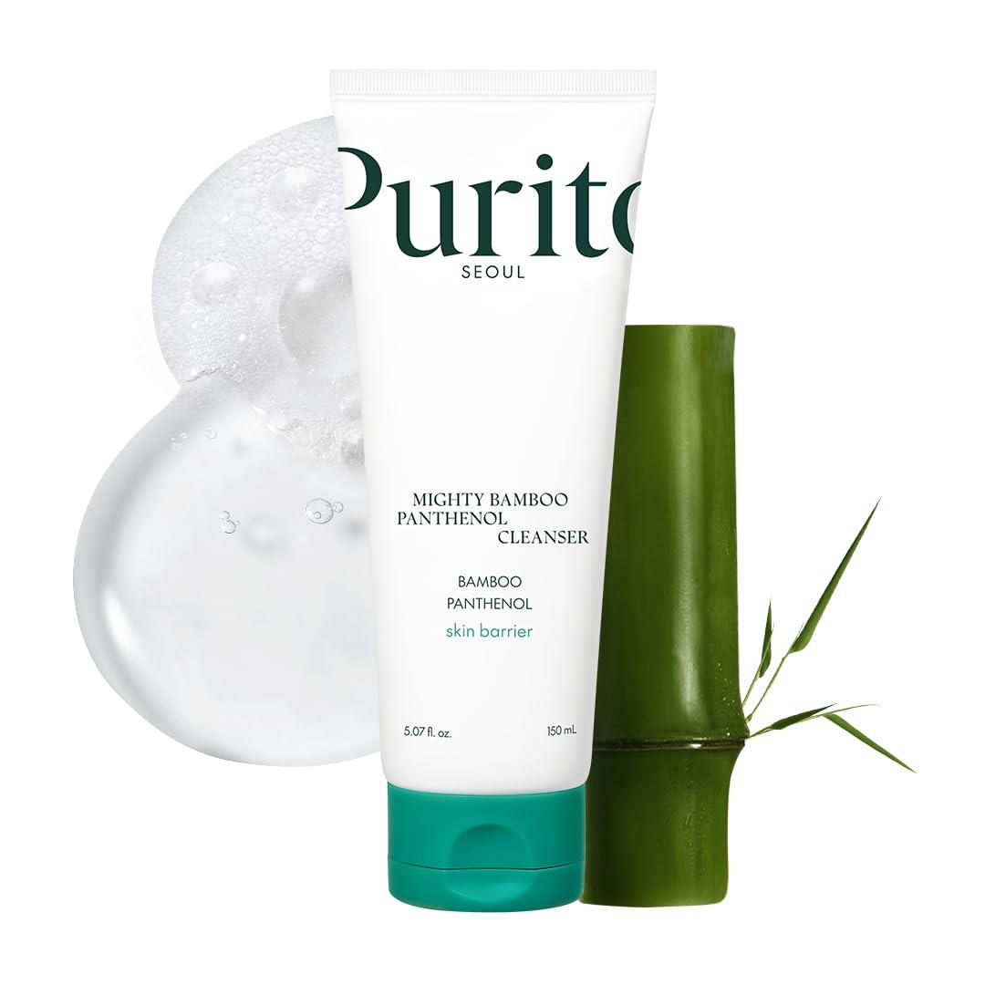 PURITO PURITO Mighty Bamboo Panthenol Cleanser, Gentle Face Wash for Moisturizing, for Sensitive Skin, Vegan & Cruelty-Free Face Cleanser150ml / 5.07 fl. Oz.