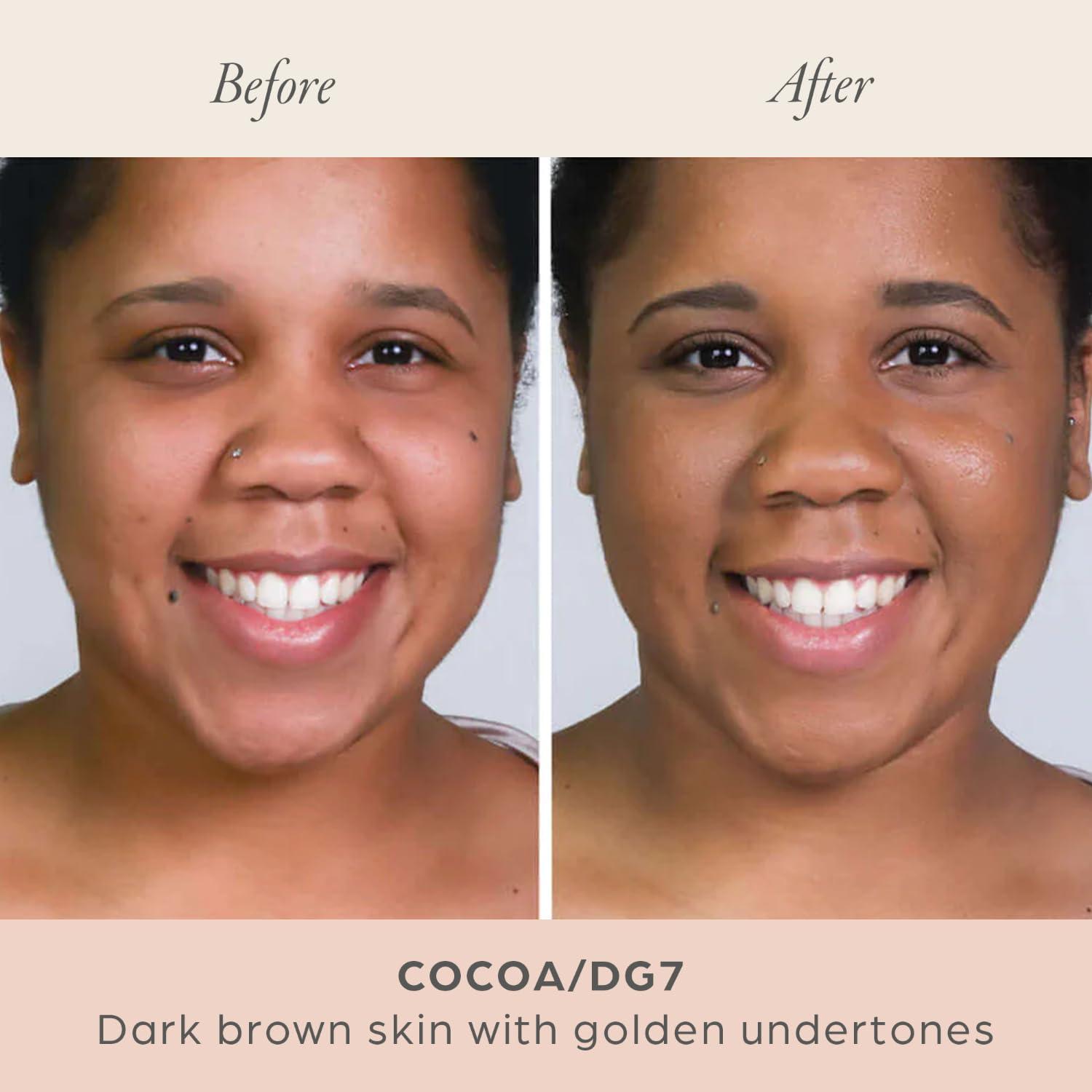 purcosmetics PUR Beauty 4-in-1 Pressed Mineral Makeup Powder Foundation with SPF 15 - Concealer & Finishing Compact Pressed Powder for Face - Buildable Medium to Full Coverage Foundation Powder (Cocoa)