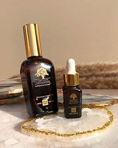 ARGANMIDAS Arganmidas Moroccan Argan Oil 100ml Perfect for Leave in Treatment & Conditioner ALSO for Face and Body- Wonderful Anti Aging, Anti Wrinkle Beauty Secret,