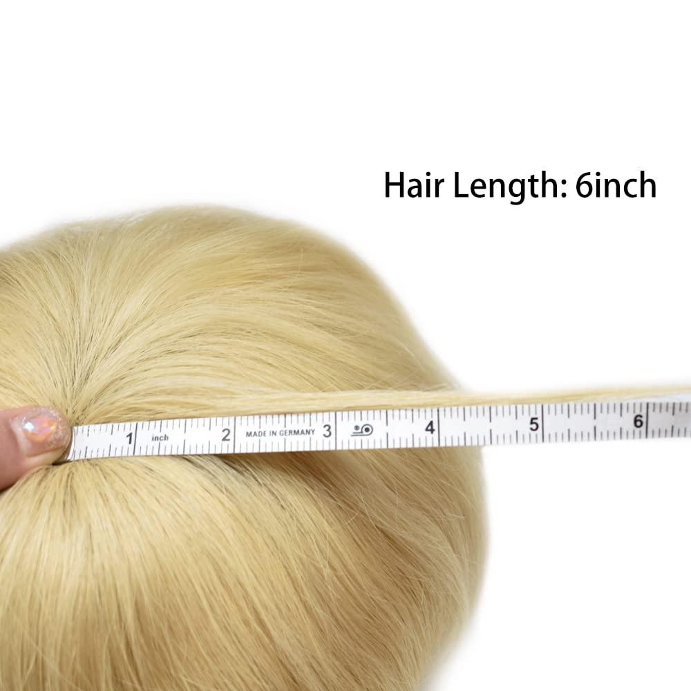 Generic Lace Hair Replacement System For Mens Toupee Hair Pieces Man Hair Systems Mens Toupee 100% Real Human Hair Protesis Capilar Para Hombre 7X9#22R Light Blonde 120% Density