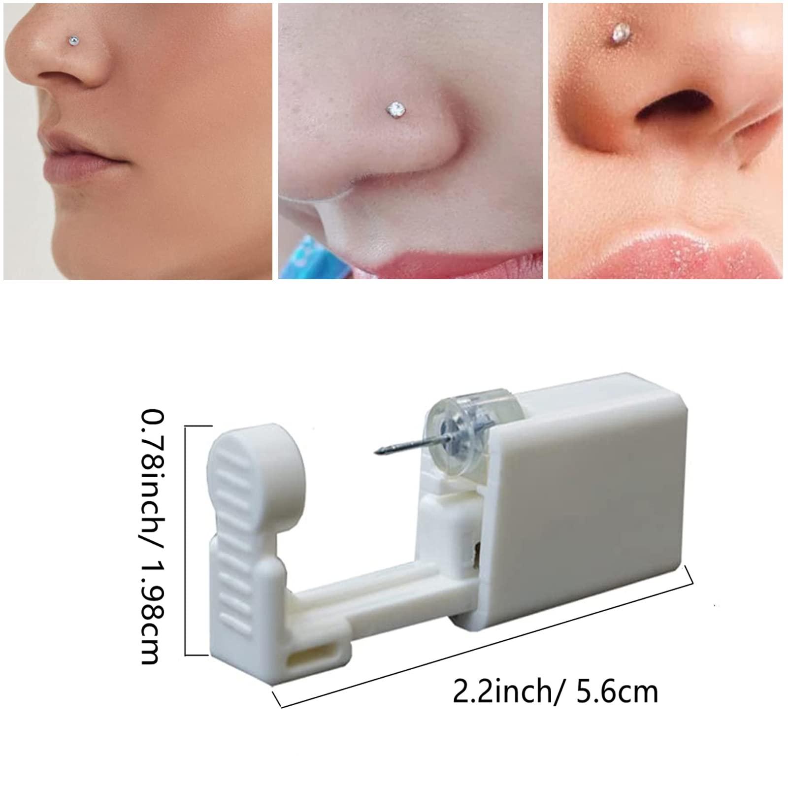SCUMSXSM Nose Piercing Gun - 2 Pack Safety Disposable Nose Percinging Kit with 10 Pcs Nose Rings Stud Self Piercings Kits